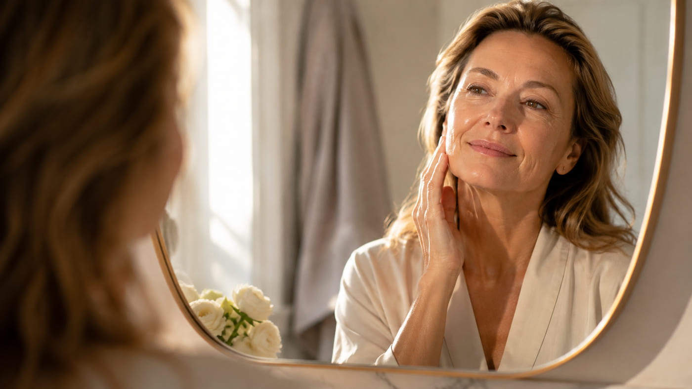 A woman in soft morning light